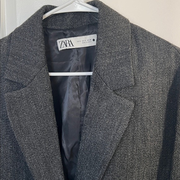 Zara Dark Gray Coat - Picture 4 of 8